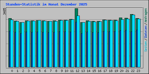 Stunden-Statistik im Monat Dezember 2025