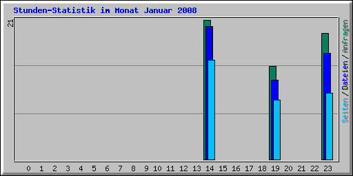 Stunden-Statistik im Monat Januar 2008