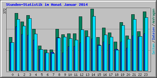 Stunden-Statistik im Monat Januar 2014