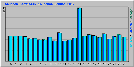 Stunden-Statistik im Monat Januar 2017