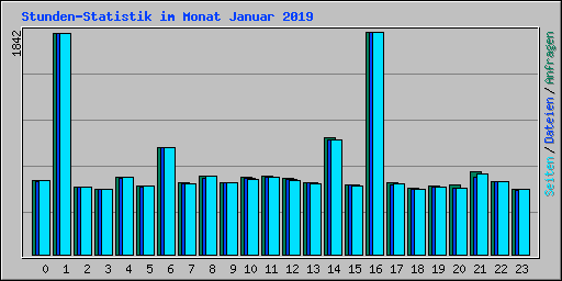 Stunden-Statistik im Monat Januar 2019