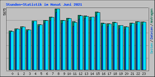 Stunden-Statistik im Monat Juni 2021
