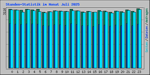 Stunden-Statistik im Monat Juli 2025