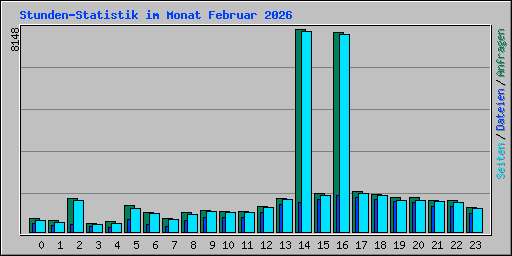 Stunden-Statistik im Monat Februar 2026